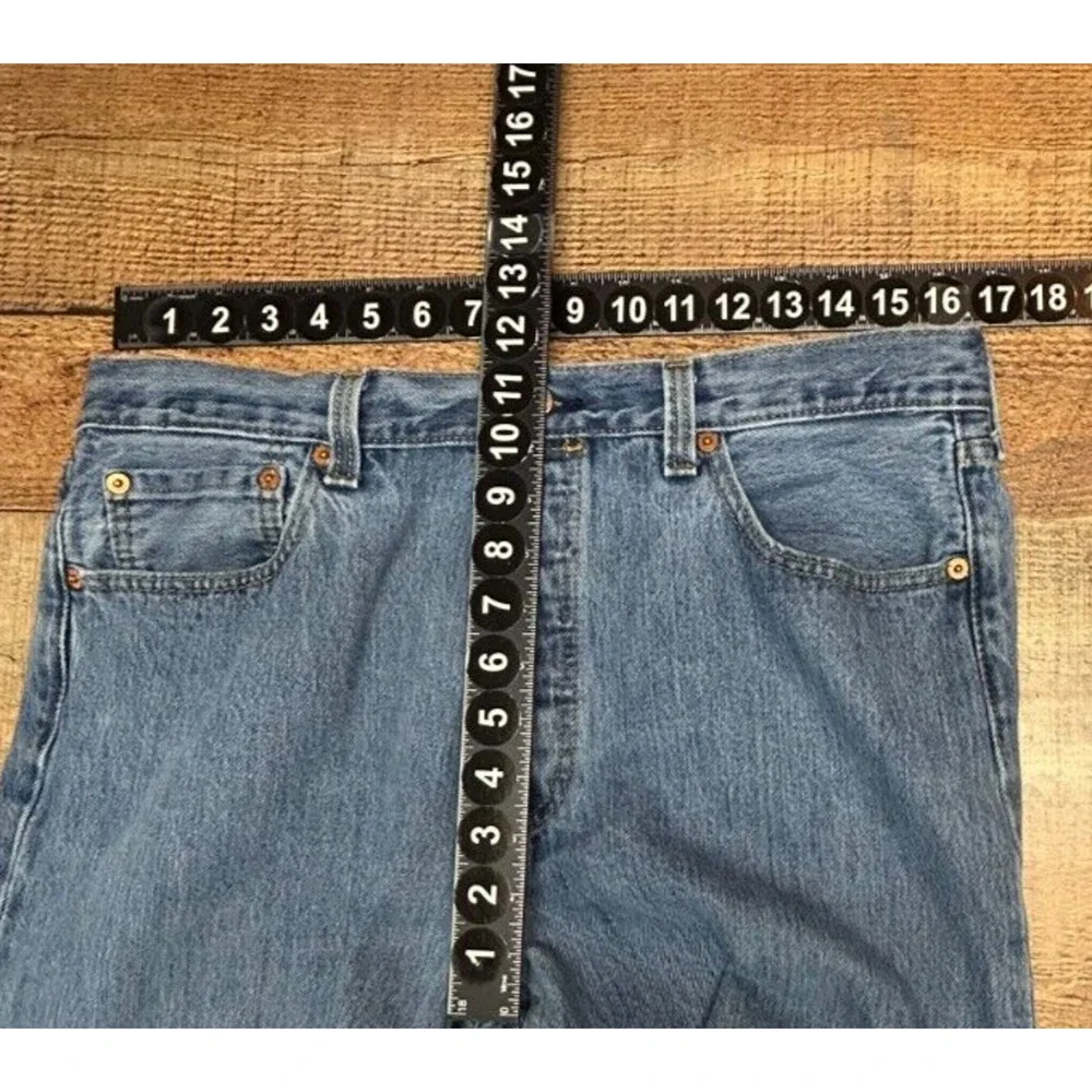 Levis 501 Jeans Mens 34X32‎ Blue Measures 33X31 Button Fly Straight Leg Medium